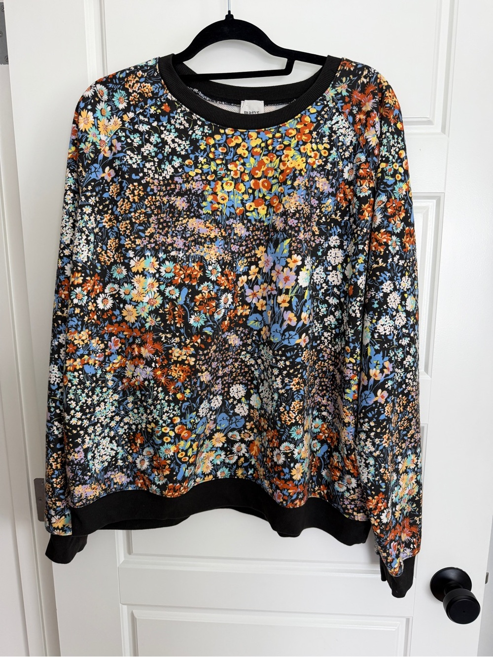 Anthropologie Maeve Floral Crewneck Sweatshirt
